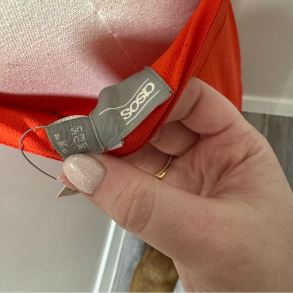 ASOS maternity‎ Red Button Up Sleeveless Dress Size 4 NWT - Picture 8 of 8